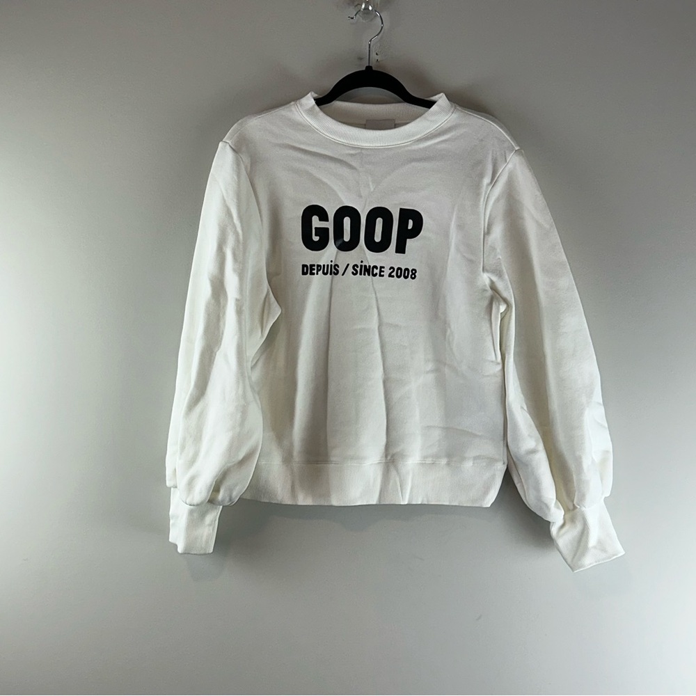 G. Label Goop White Sweatshirt Size S